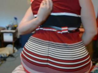 Curvy Red Dress Strip Tease