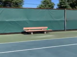 Hot to trot Teen Hottie Abbie Maley magnificent Outdoor X rated movie immediately afterwards Playing Tennis