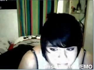 EMO pleasant Chubby Teen Goth girl On Cam!